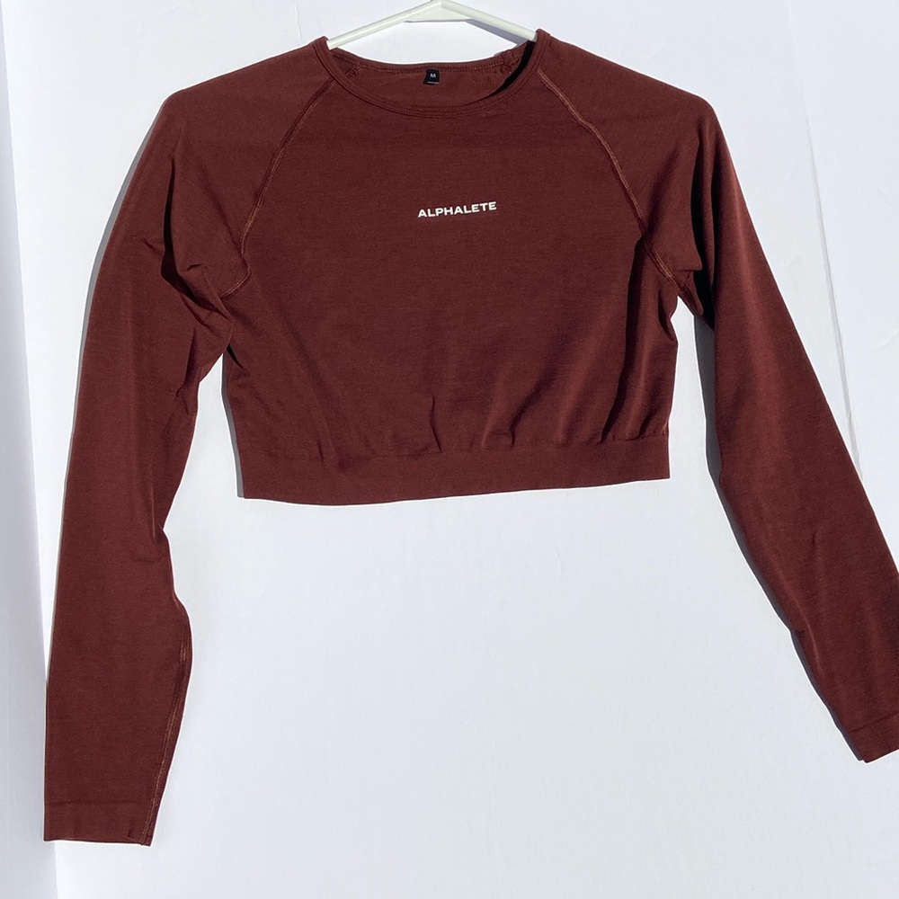 Alphalete long sleeve crop top, medium
